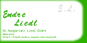 endre liedl business card